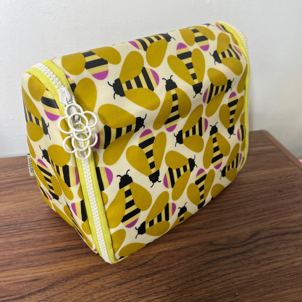 Yellow Bee Print Cosmetic Pouch - Picture 2 of 14